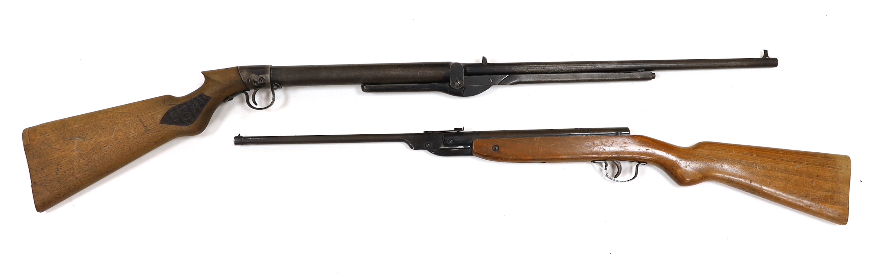 A Webley and Scott 177 Webley Junior air rifle and a BSA .22 air rifle (2)